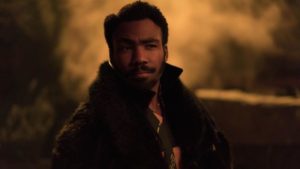 Lando Calrissian interpretado por Donald Glover.