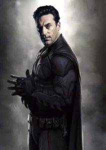 Montaje en el que Jon Hamm aparece como Batman