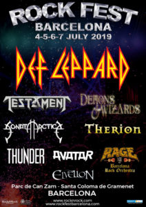 Primeras confirmaciones Rock Fest Barcelona 2019. Avance de cartel.