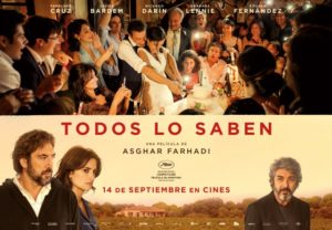 Cartel promocional de la película Todos lo saben.