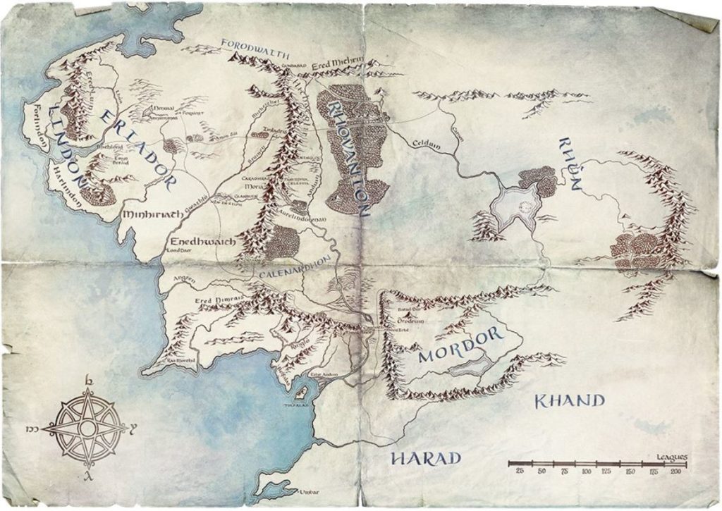 Mapa 4 serie el señor de los anillos.